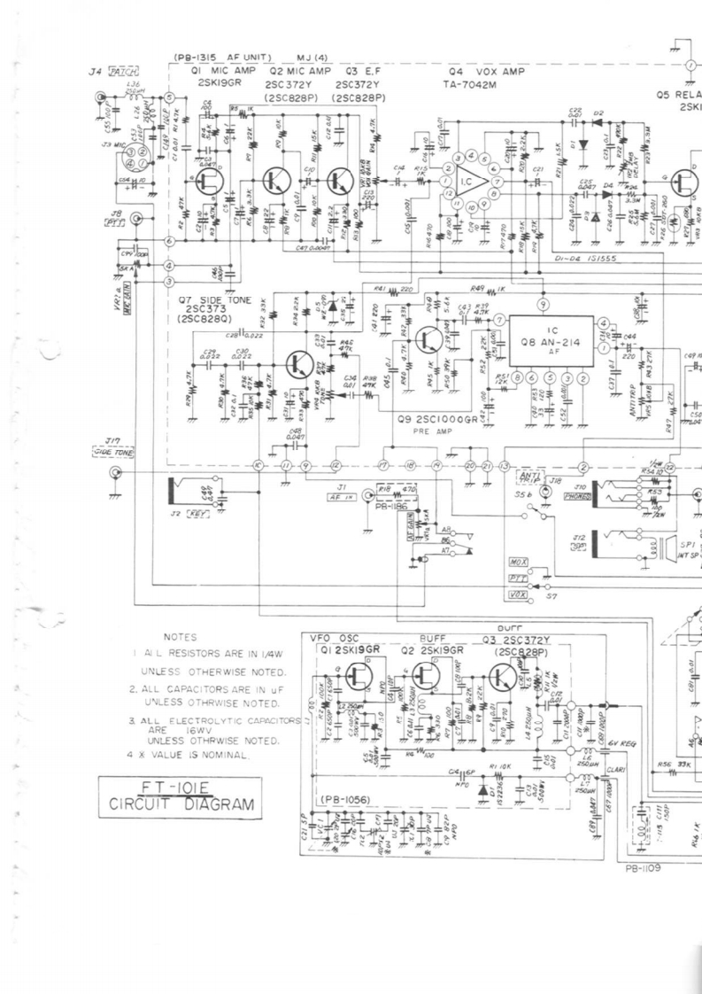 FT-101E_电器原理图