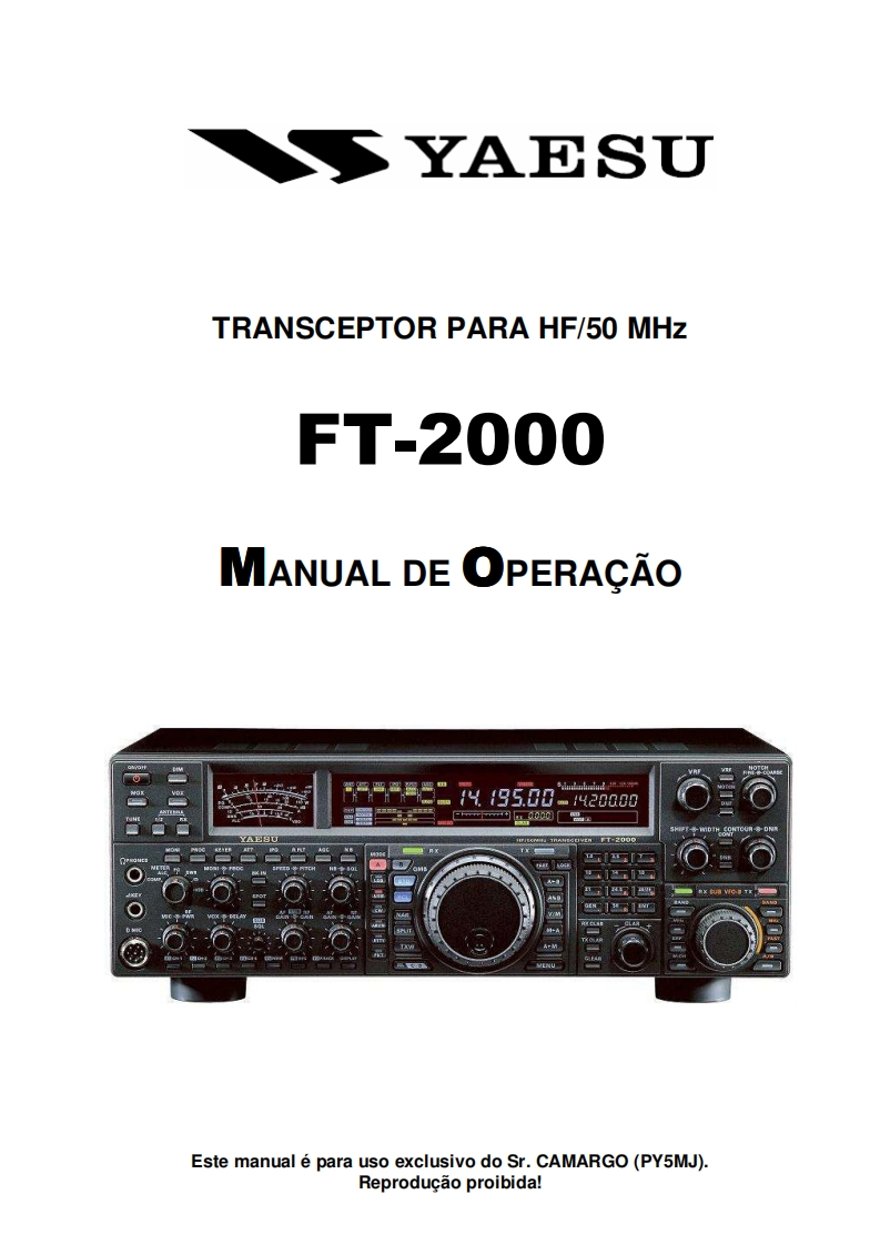 FT-2000_使用说明书手册_PT
