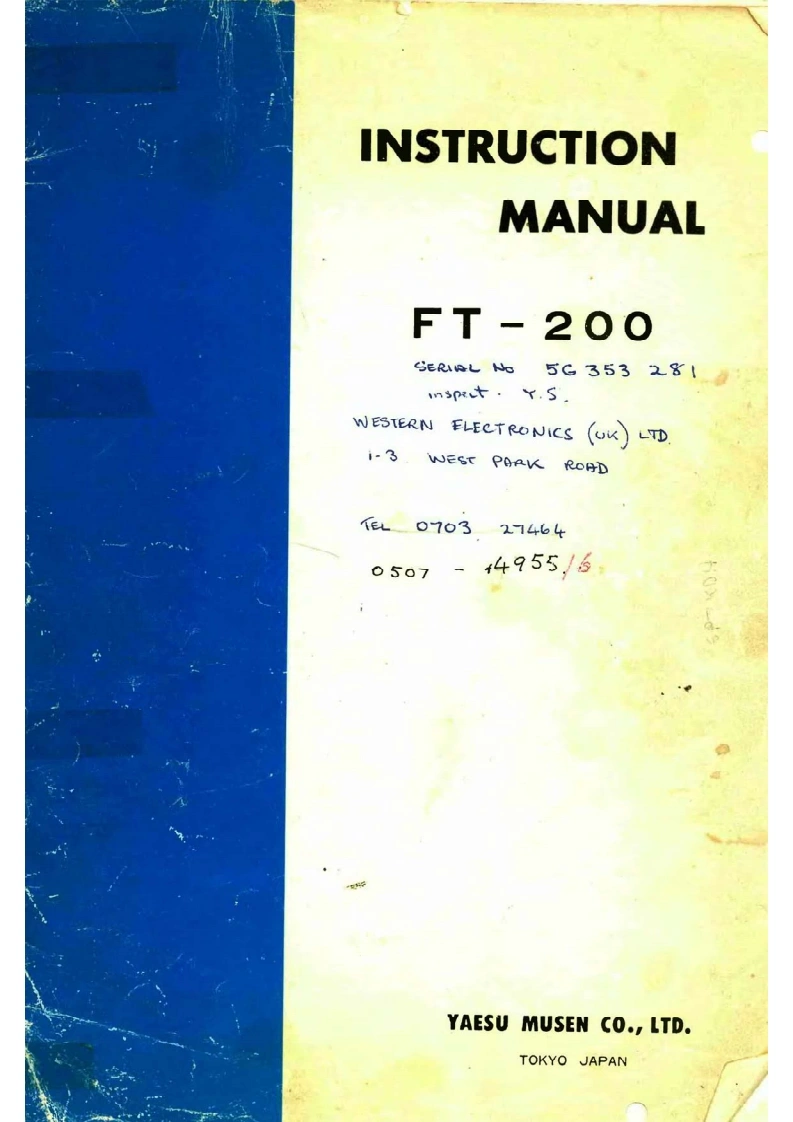 FT-200_Manual操作说明书手册