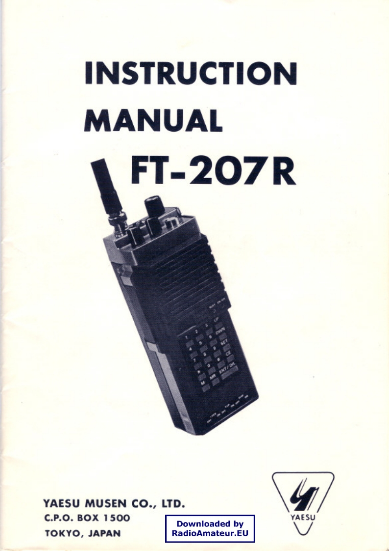 FT-207R_user操作说明书手册