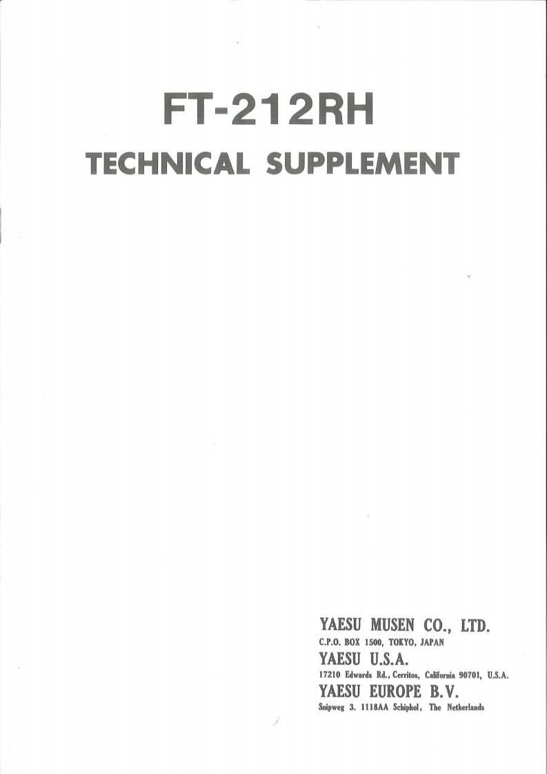 FT-212RH_serv维修手册含电器原理图