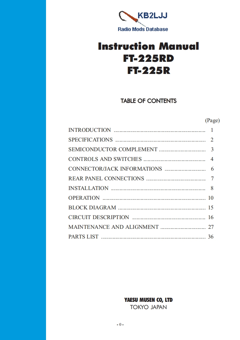 FT-225R-_FT-225RD_Manual操作说明书手册