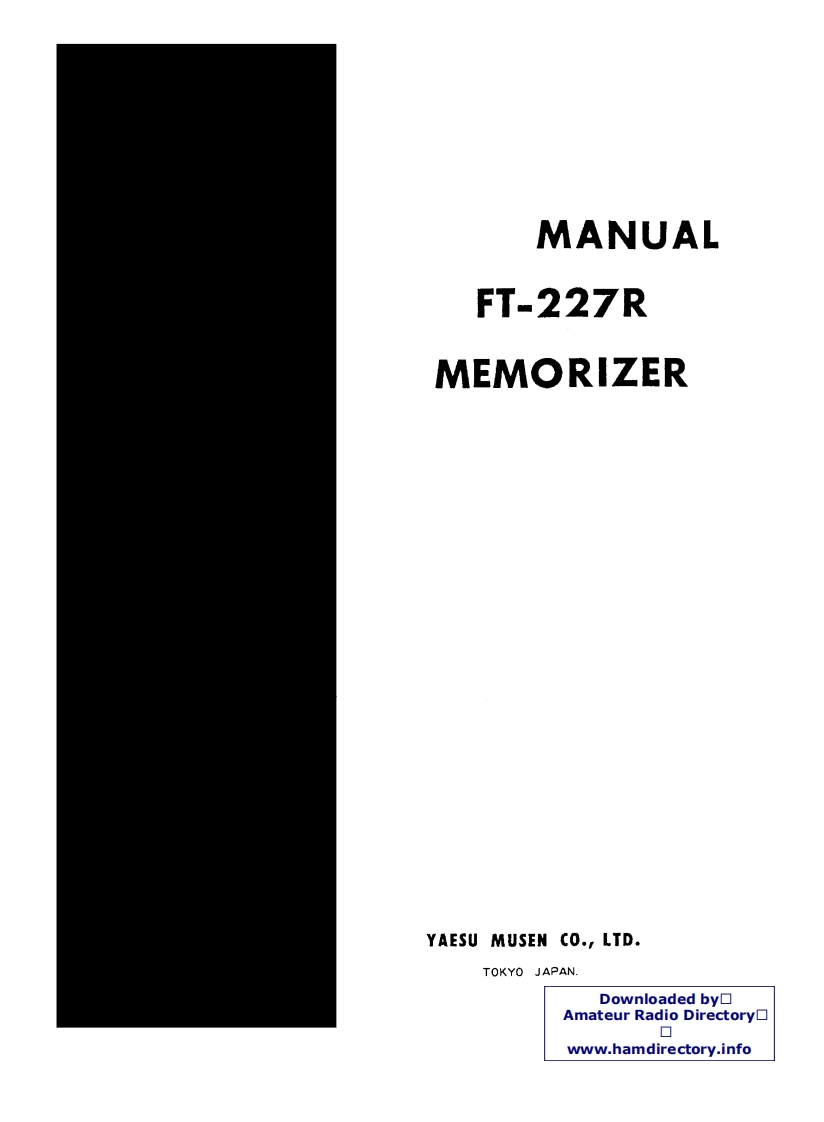 FT-227R_user操作说明书手册