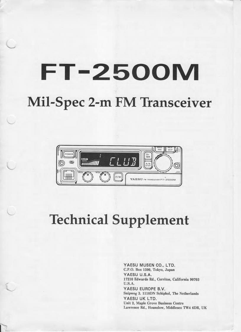 FT-2500M_serv维修手册含电器原理图
