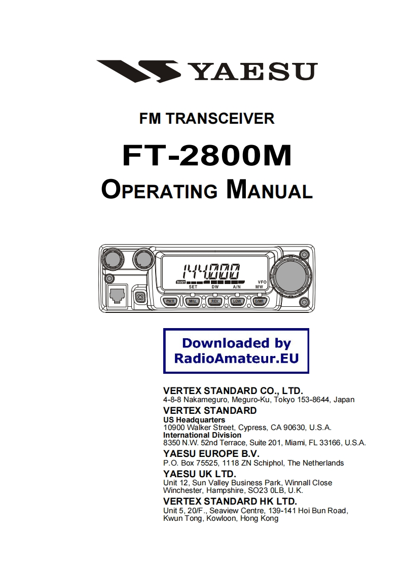 FT-2800M_user操作说明书手册
