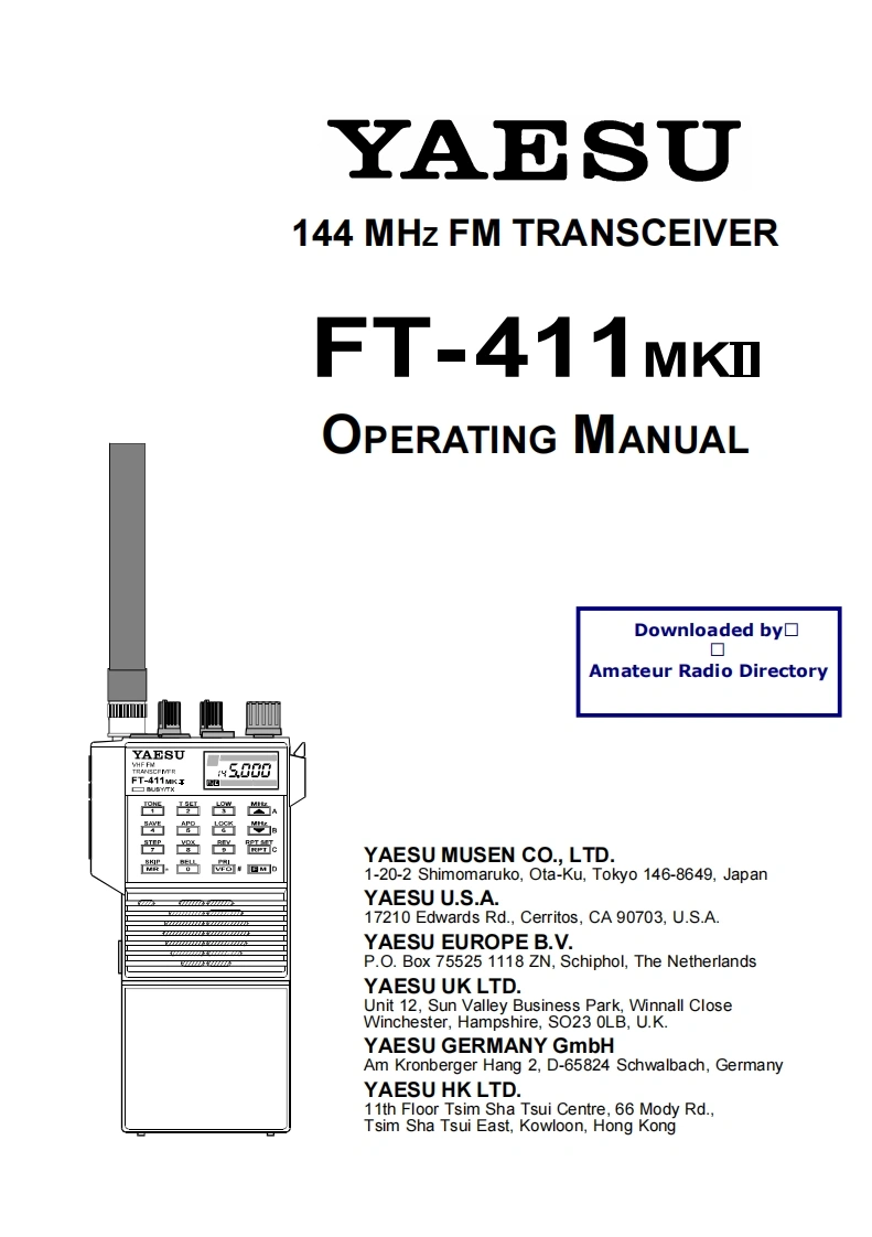 FT-411MK2_user操作说明书手册