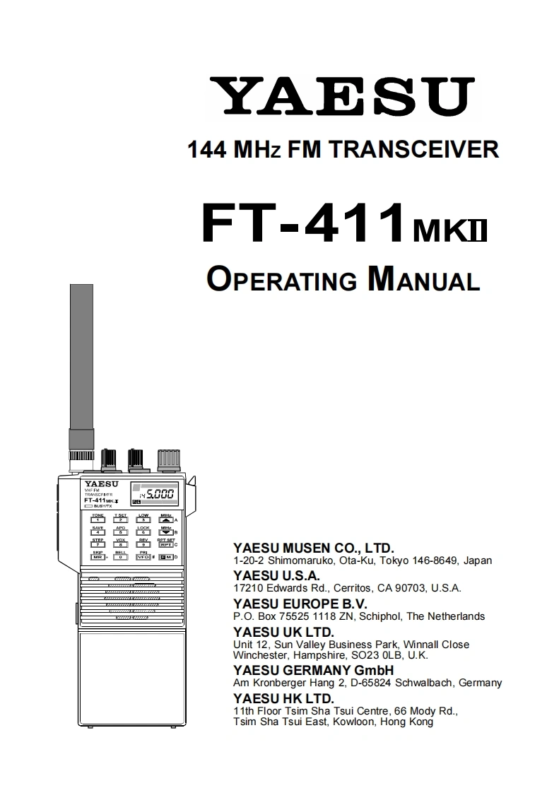 FT-411mkii操作说明书手册