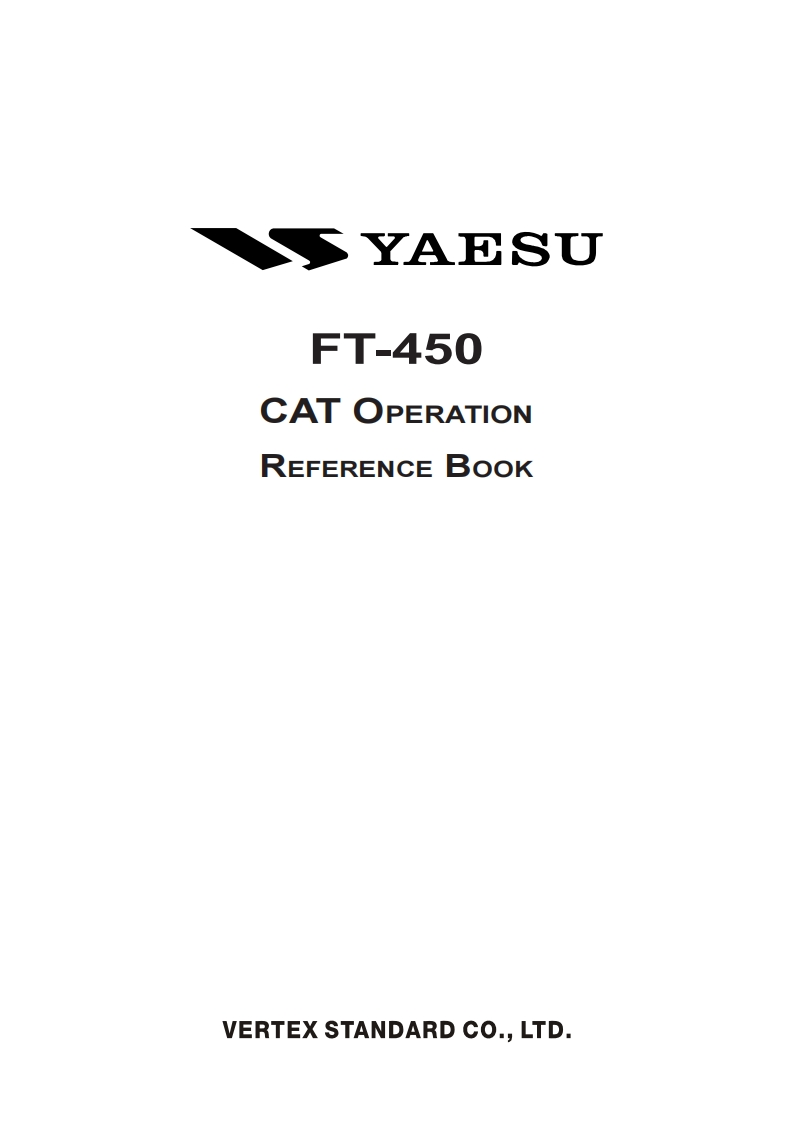 FT-450_CAT_使用说明书手册_2007