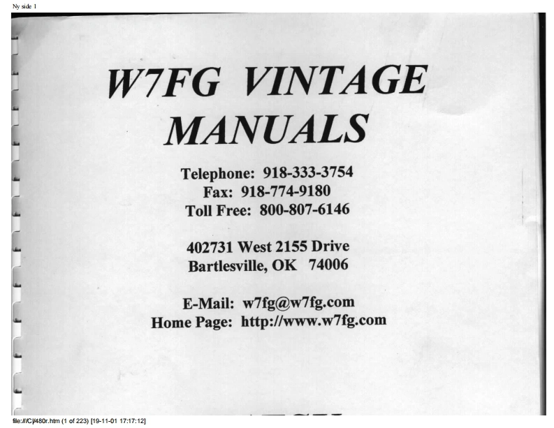 FT-480R_Service_操作说明书手册