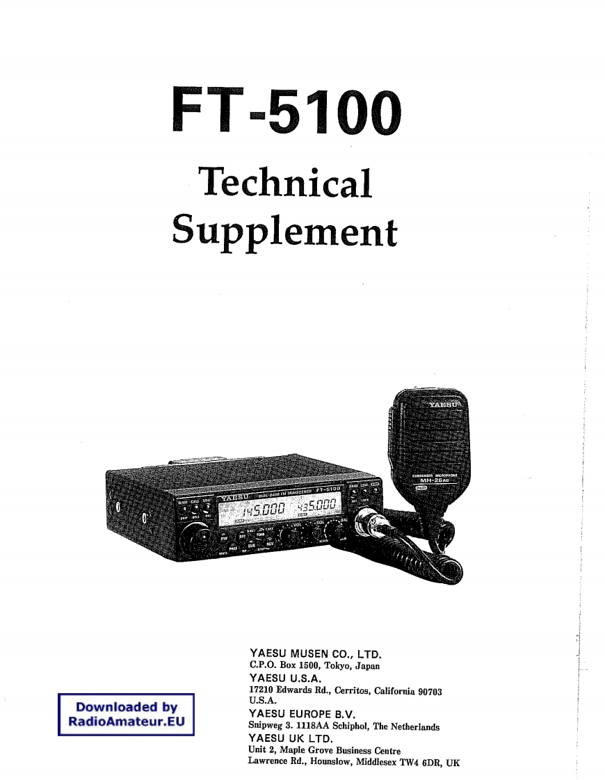 FT-5100_serv维修手册含电器原理图