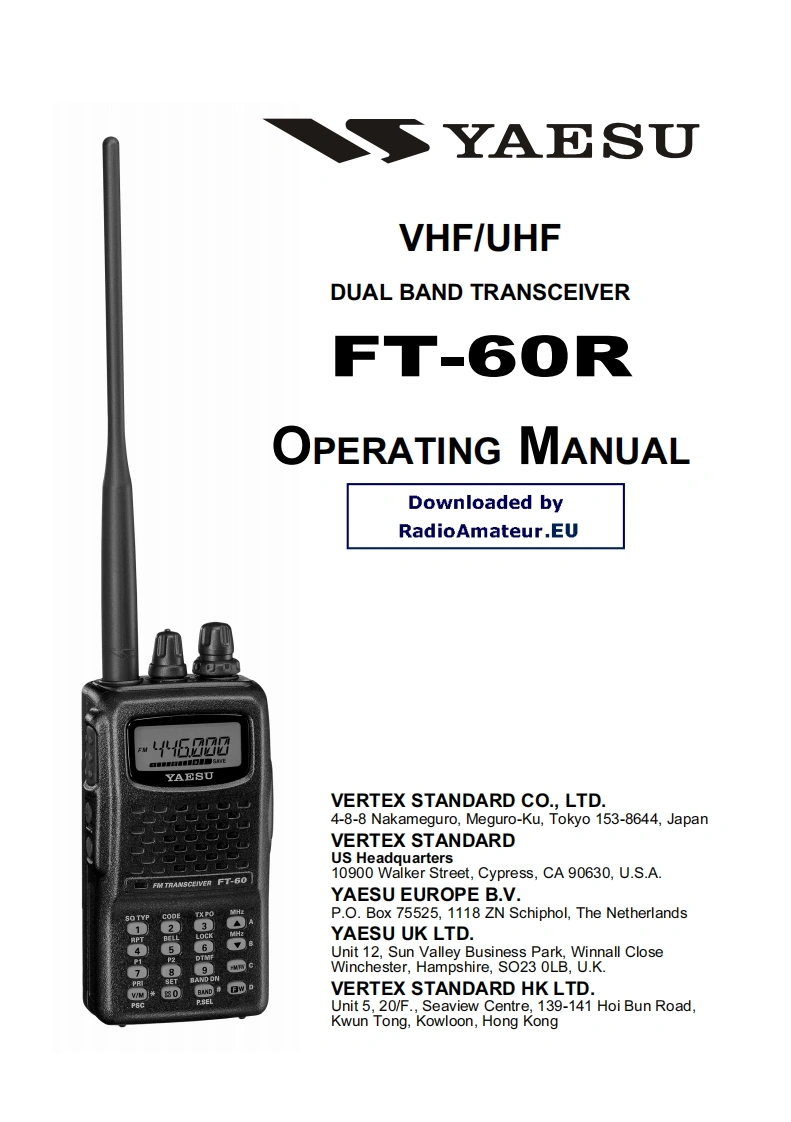 FT-60R_使用说明书手册