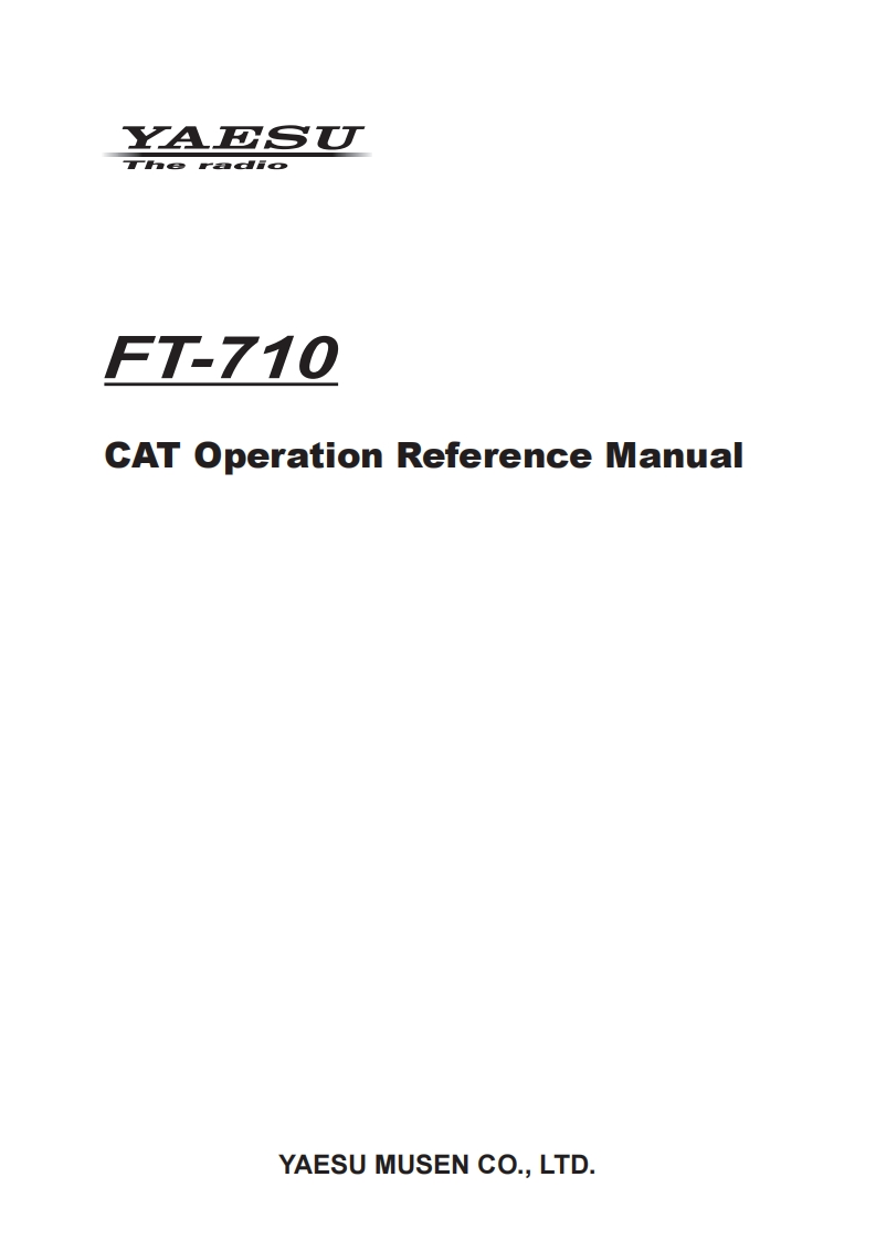 FT-710_CAT_使用说明书手册