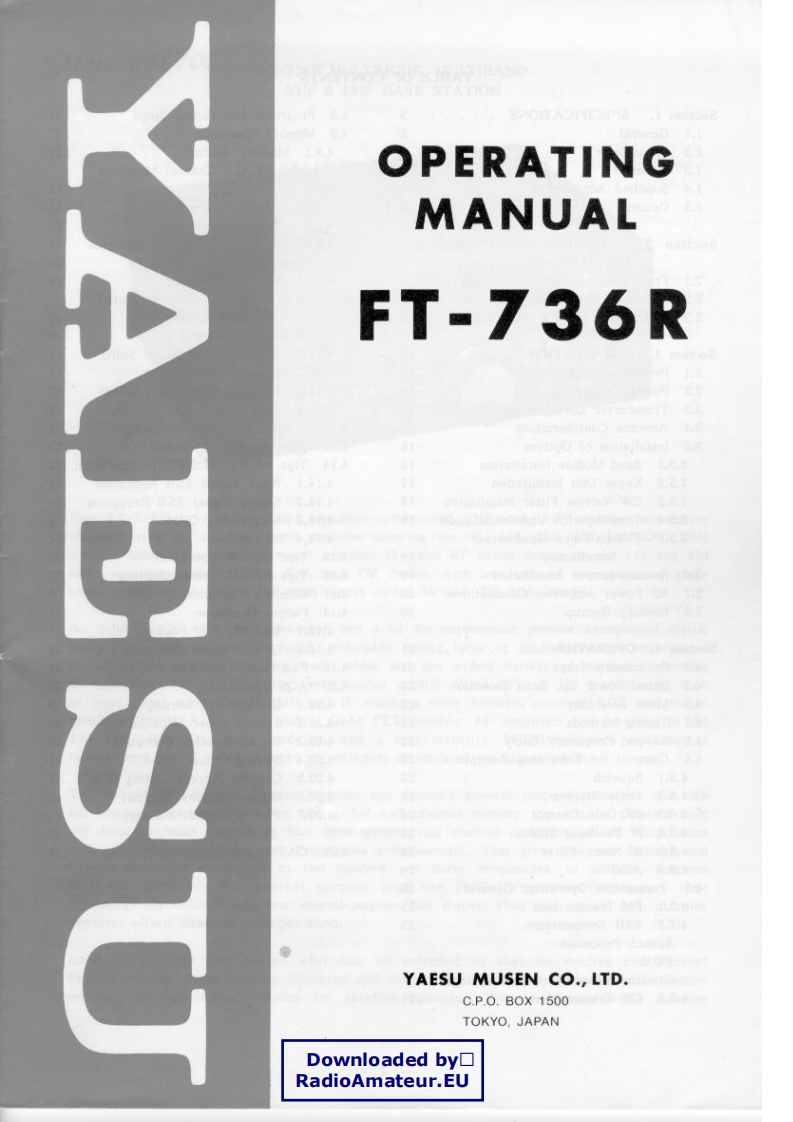 FT-736R_user操作说明书手册