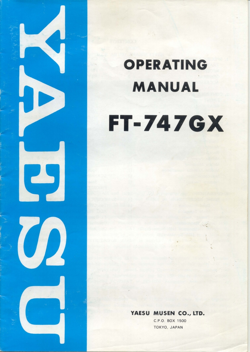 FT-747GX_user操作说明书手册