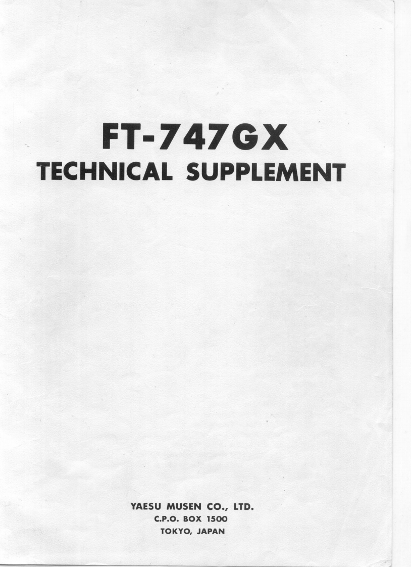 FT-747GX_维修维护电器原理图手册