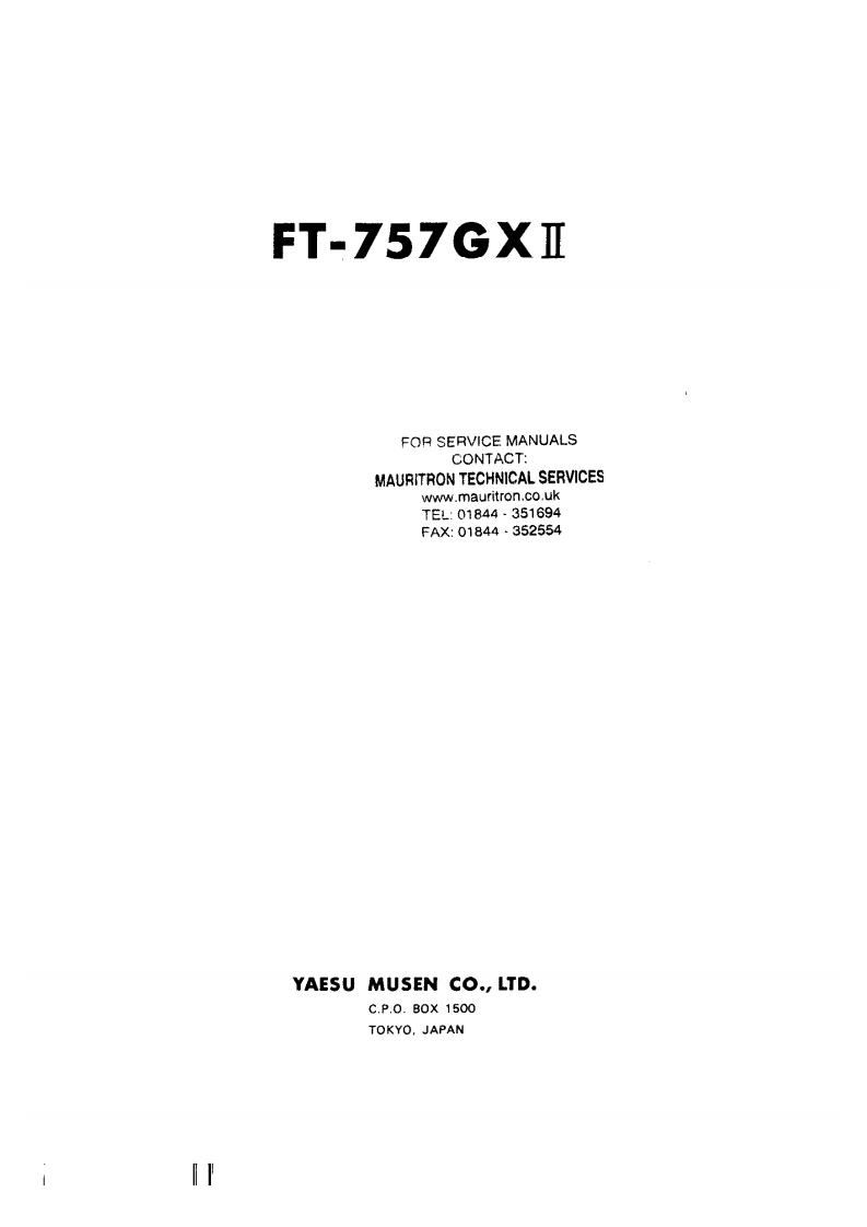 FT-757GX2_维修维护电器原理图手册