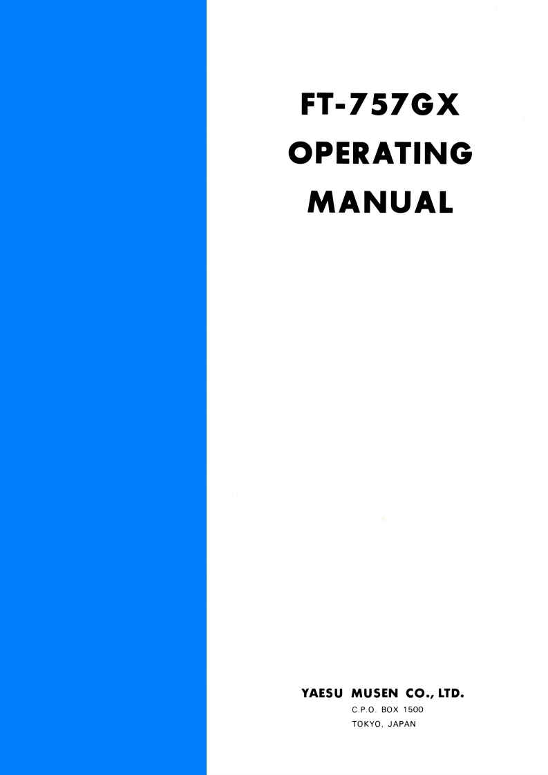 FT-757GX_Manual操作说明书手册
