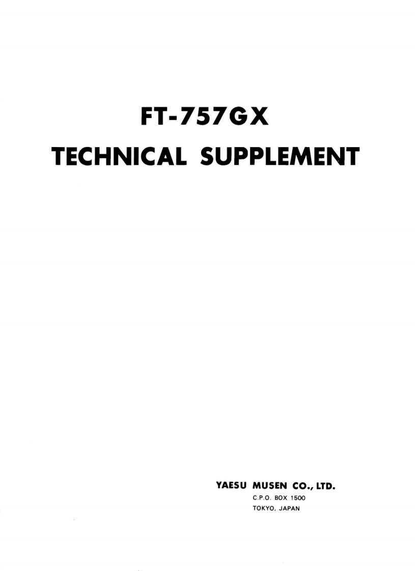 FT-757GX_维修维护电器原理图手册