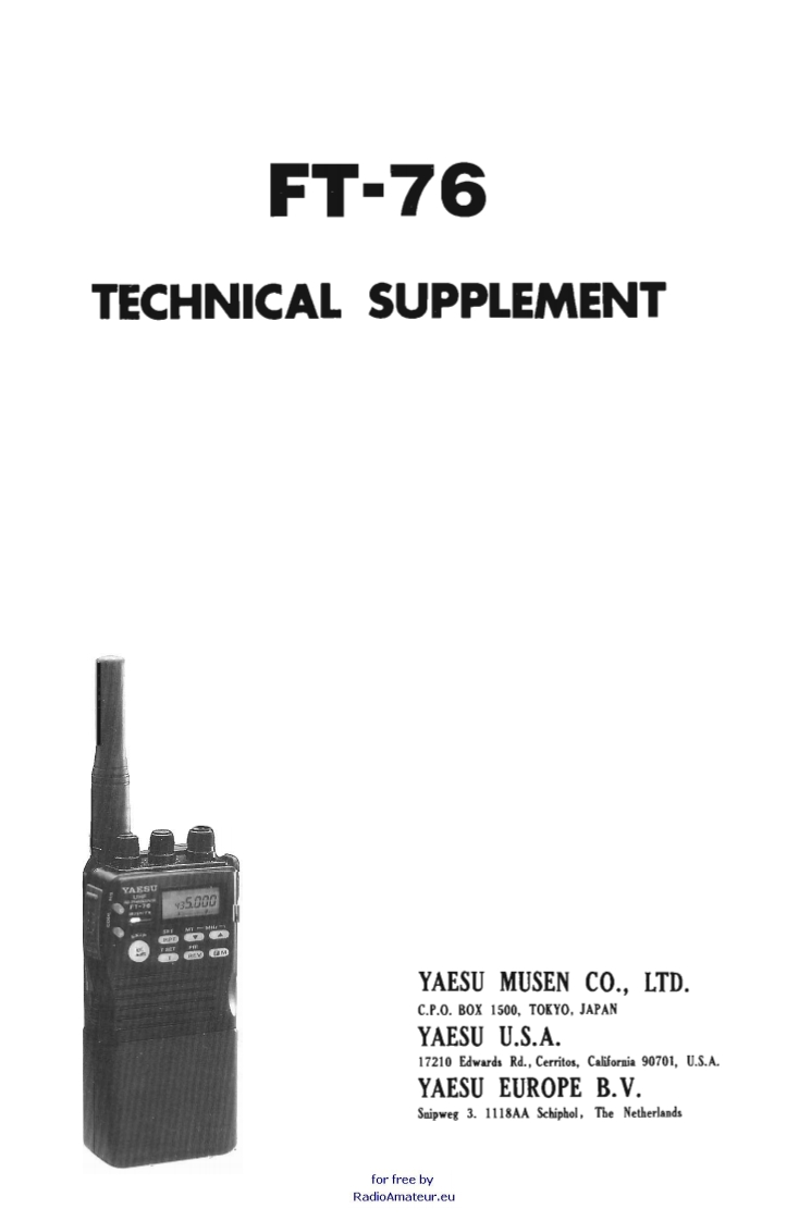 FT-76_维修说明书手册