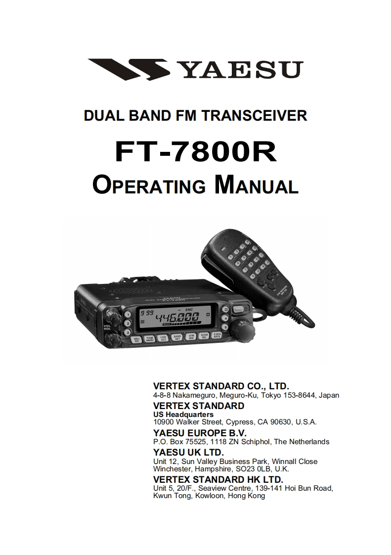 FT-7800_使用说明书手册
