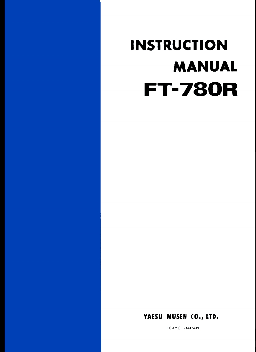 FT-780RInstrucitonManualwithAlignmentGuideand电器原理图s