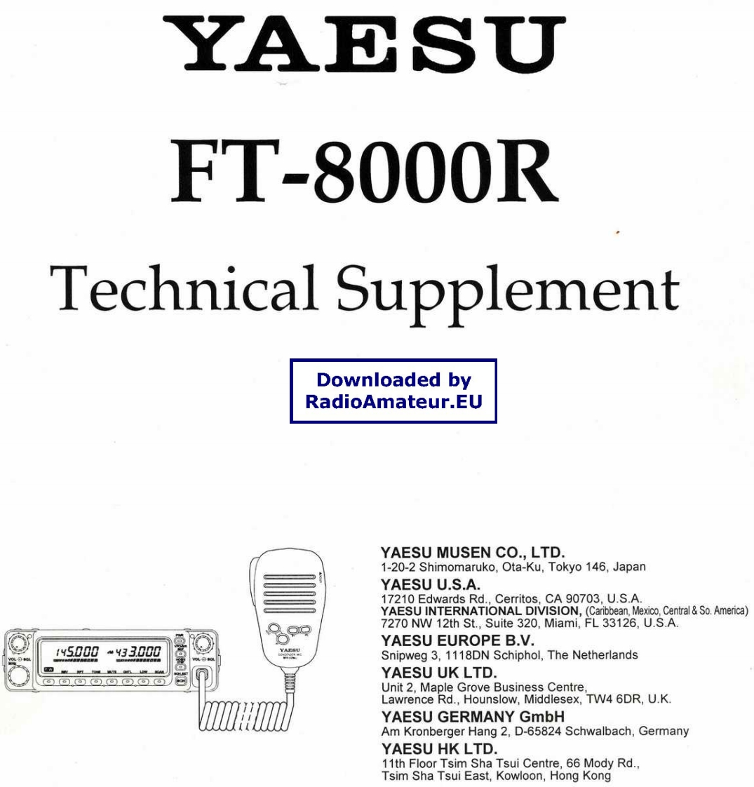 FT-8000R_serv维修手册含电器原理图