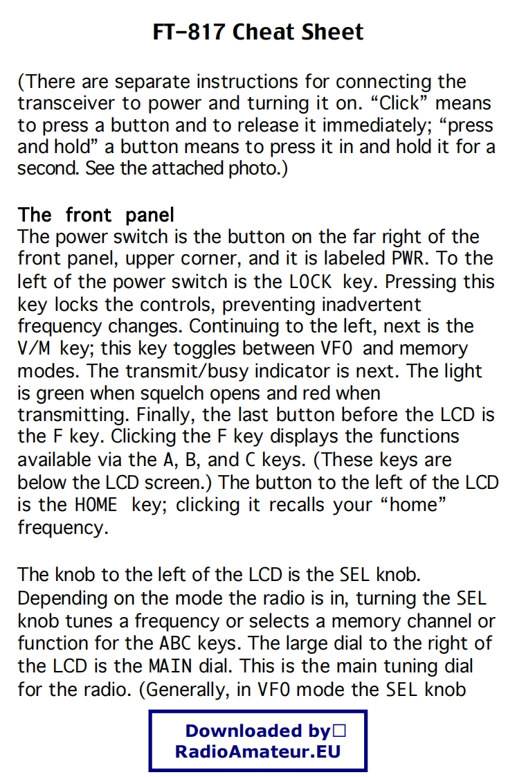 FT-817_user操作说明书手册_guide