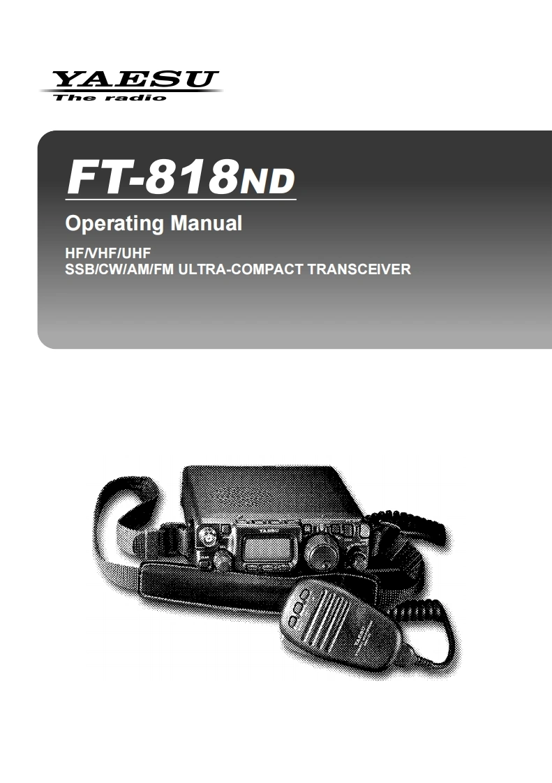 FT-818ND_user操作说明书手册