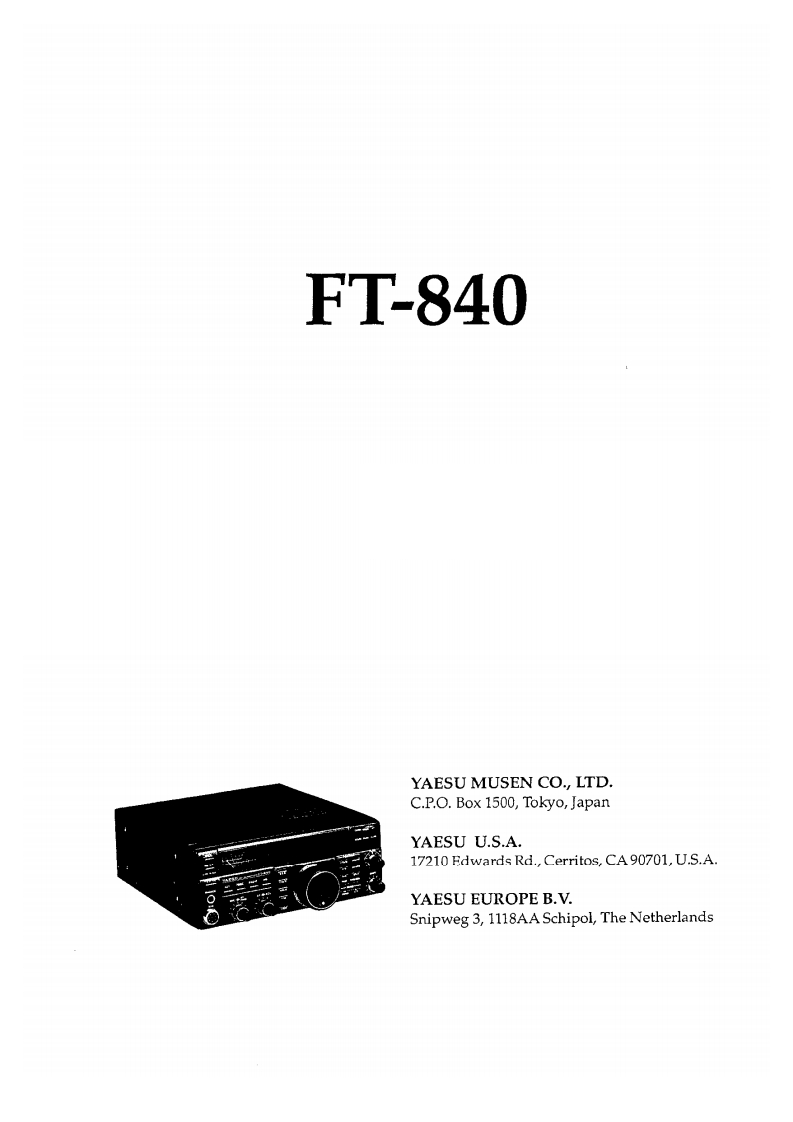 FT-840维修电器原理图手册