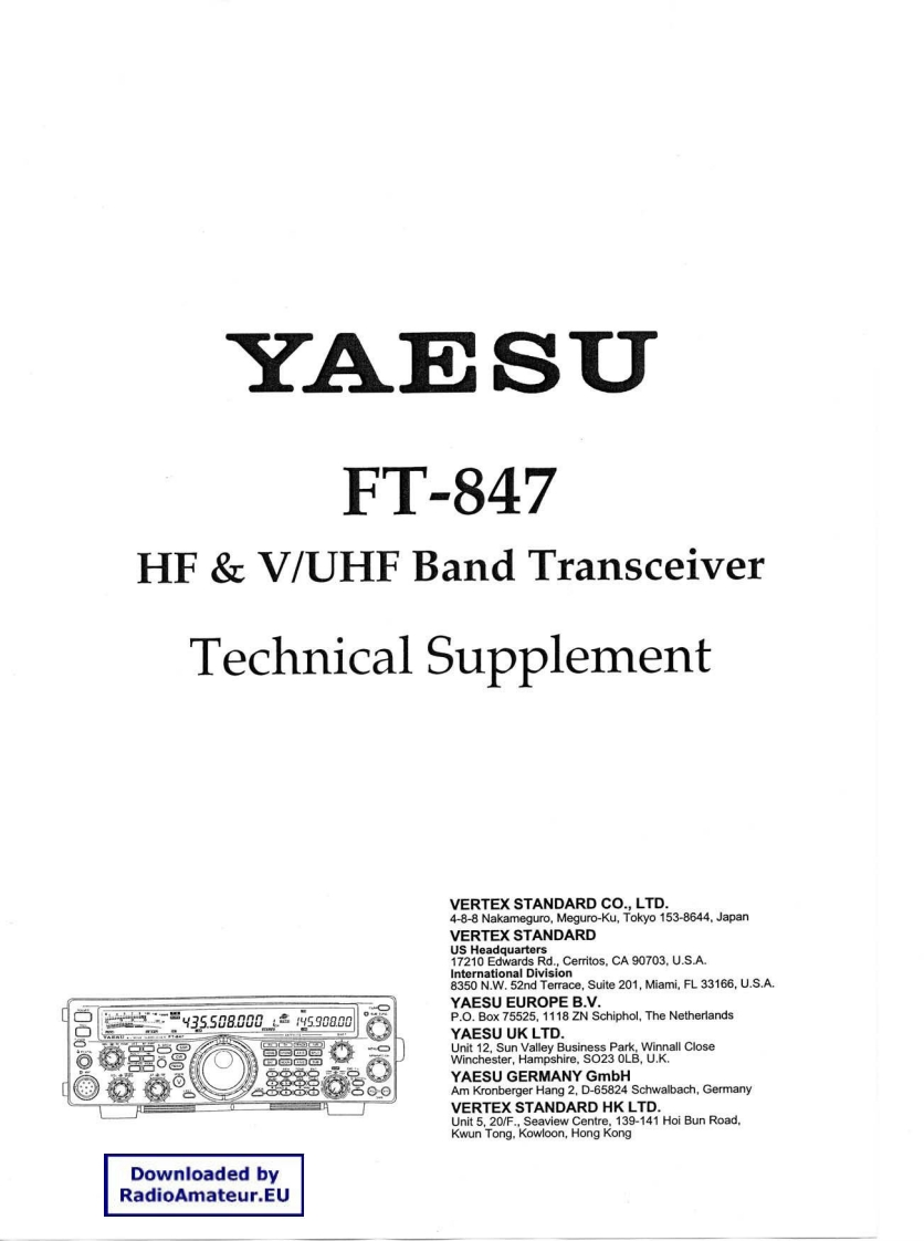 FT-847_维修维护电器原理图手册_after_1998