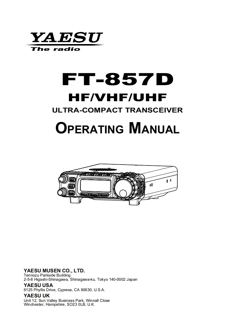 FT-857D_操作说明书手册_ENG_EH007M108