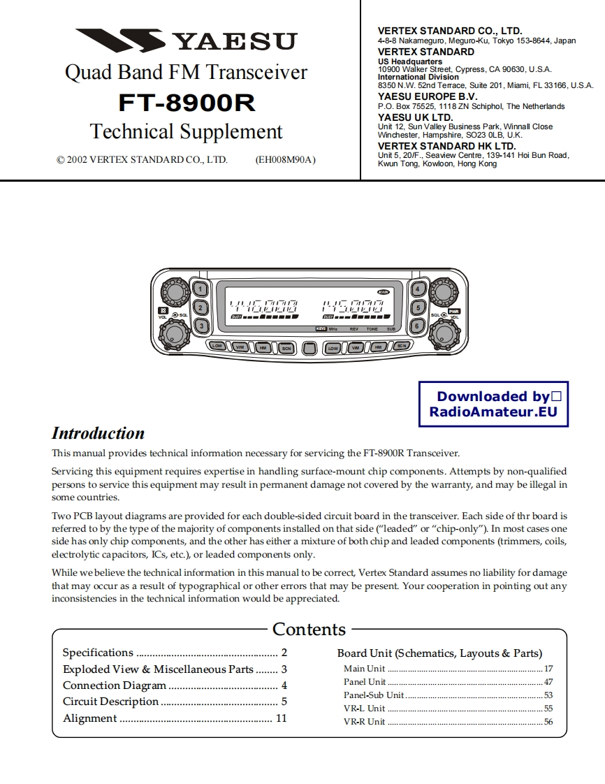 FT-8900R_serv维修手册含电器原理图