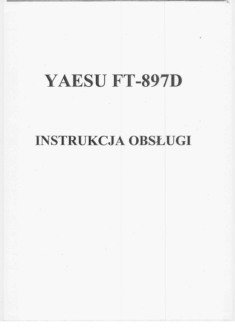 FT-897-Manual-PL操作说明书手册