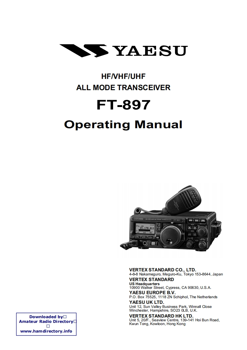 FT-897_使用说明书手册
