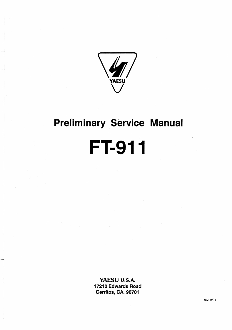 FT-911_serv维修手册含电器原理图