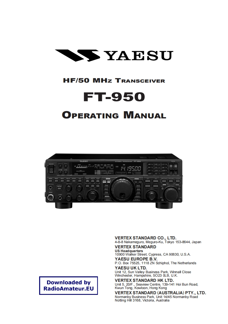 FT-950_使用说明书手册