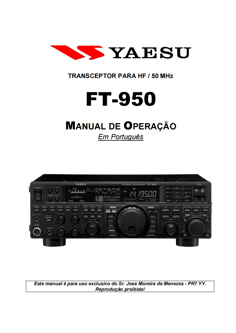 FT-950_使用说明书手册_PT