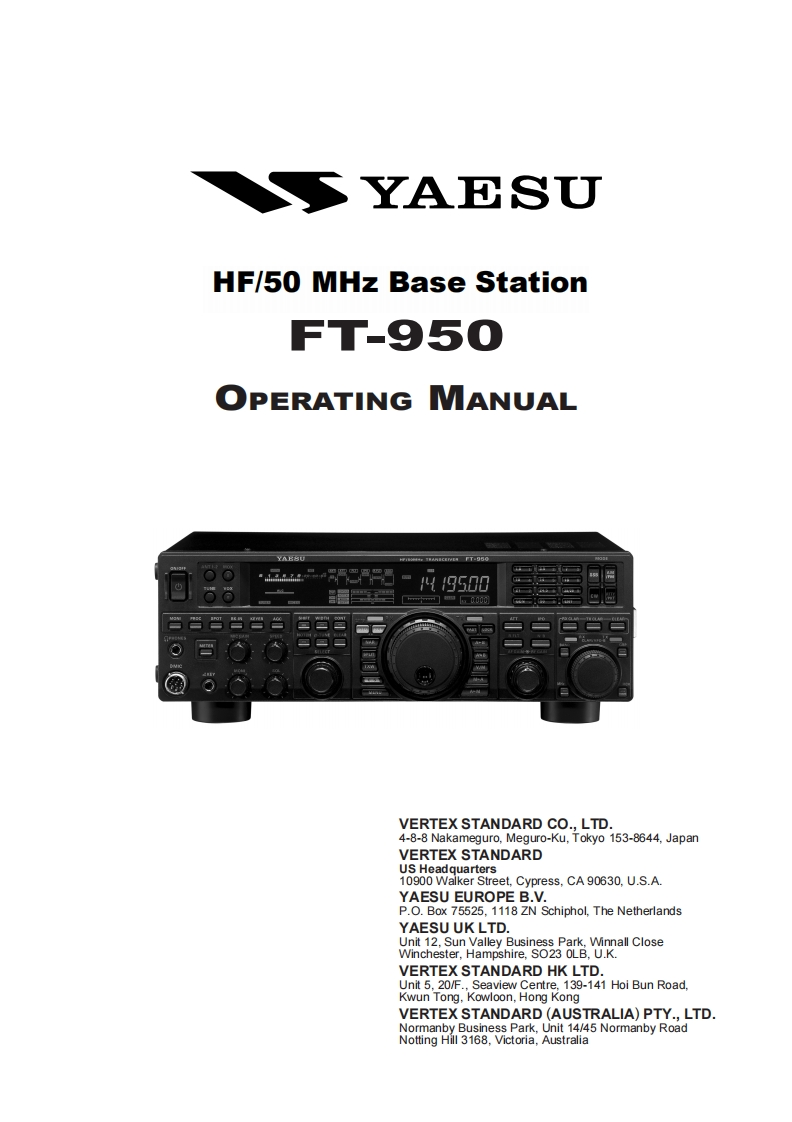 FT-950_操作说明书手册
