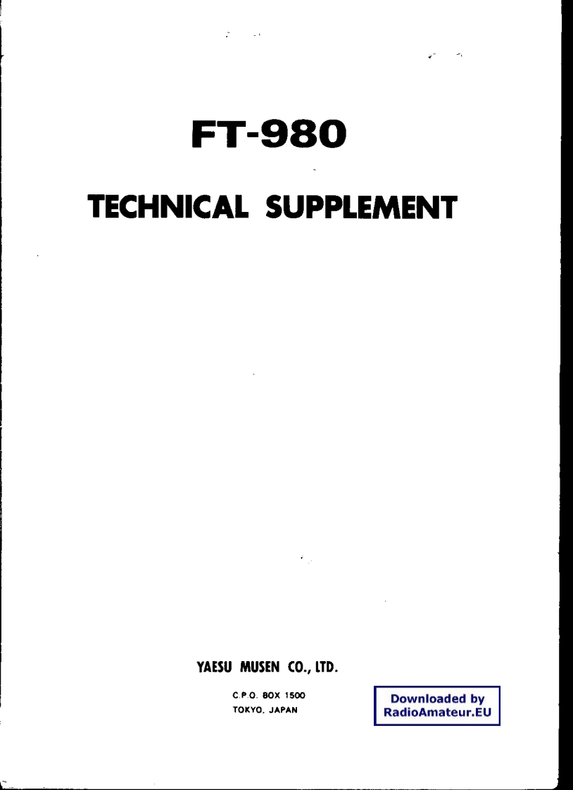 FT-980_serv维修手册含电器原理图