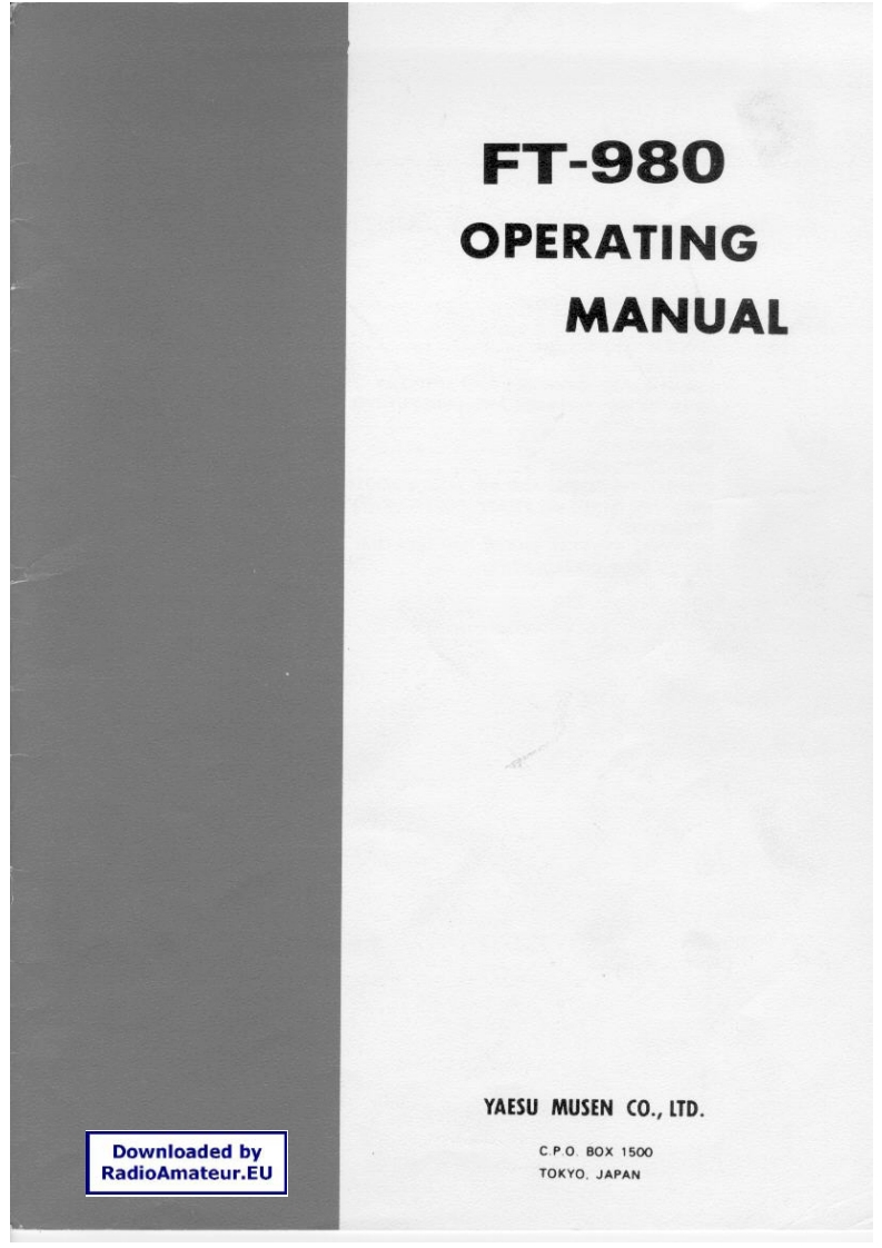 FT-980_user操作说明书手册