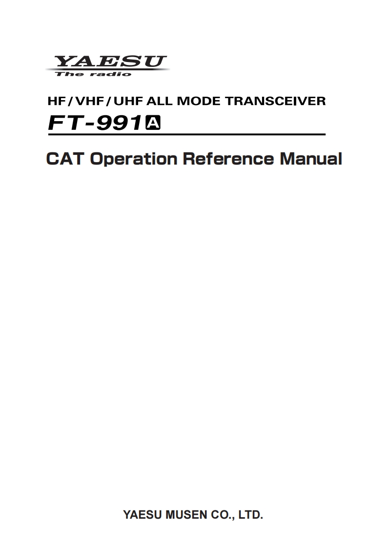 FT-991A_CAT_操作说明书手册_ENG_1711-D-找手册网
