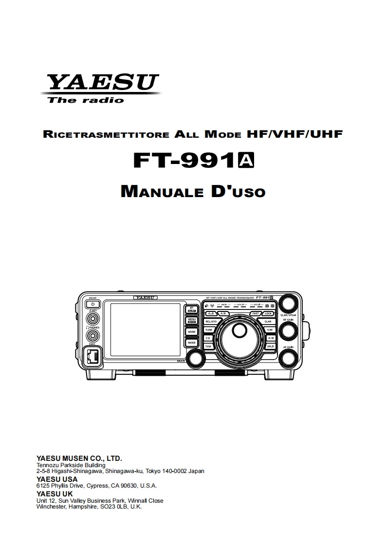FT-991A操作说明书手册