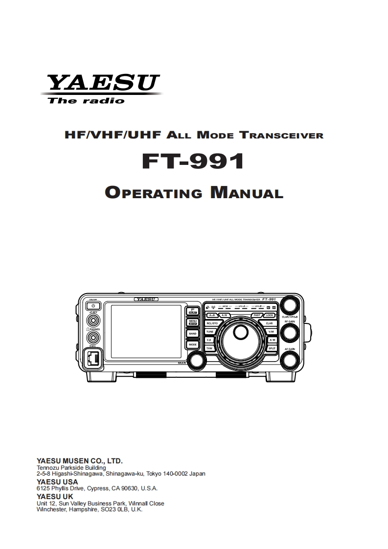 FT-991_user操作说明书手册