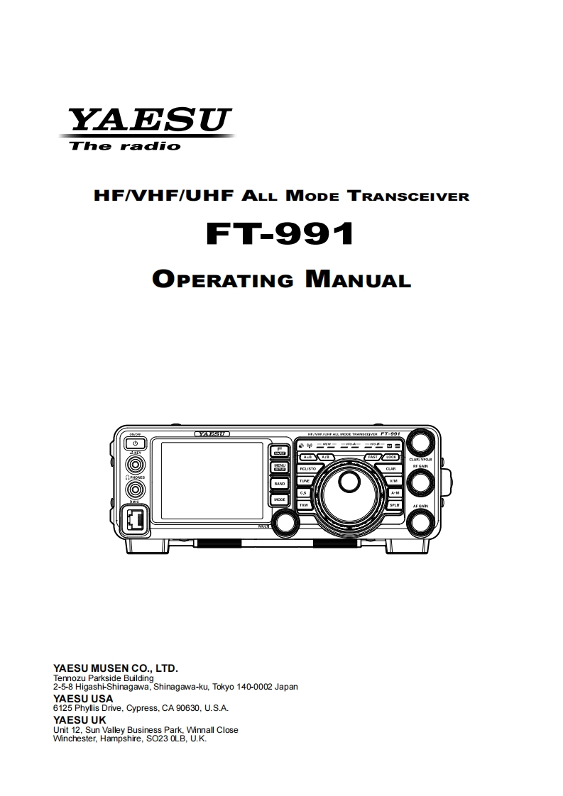 FT-991_操作说明书手册_ENG_EH057M202