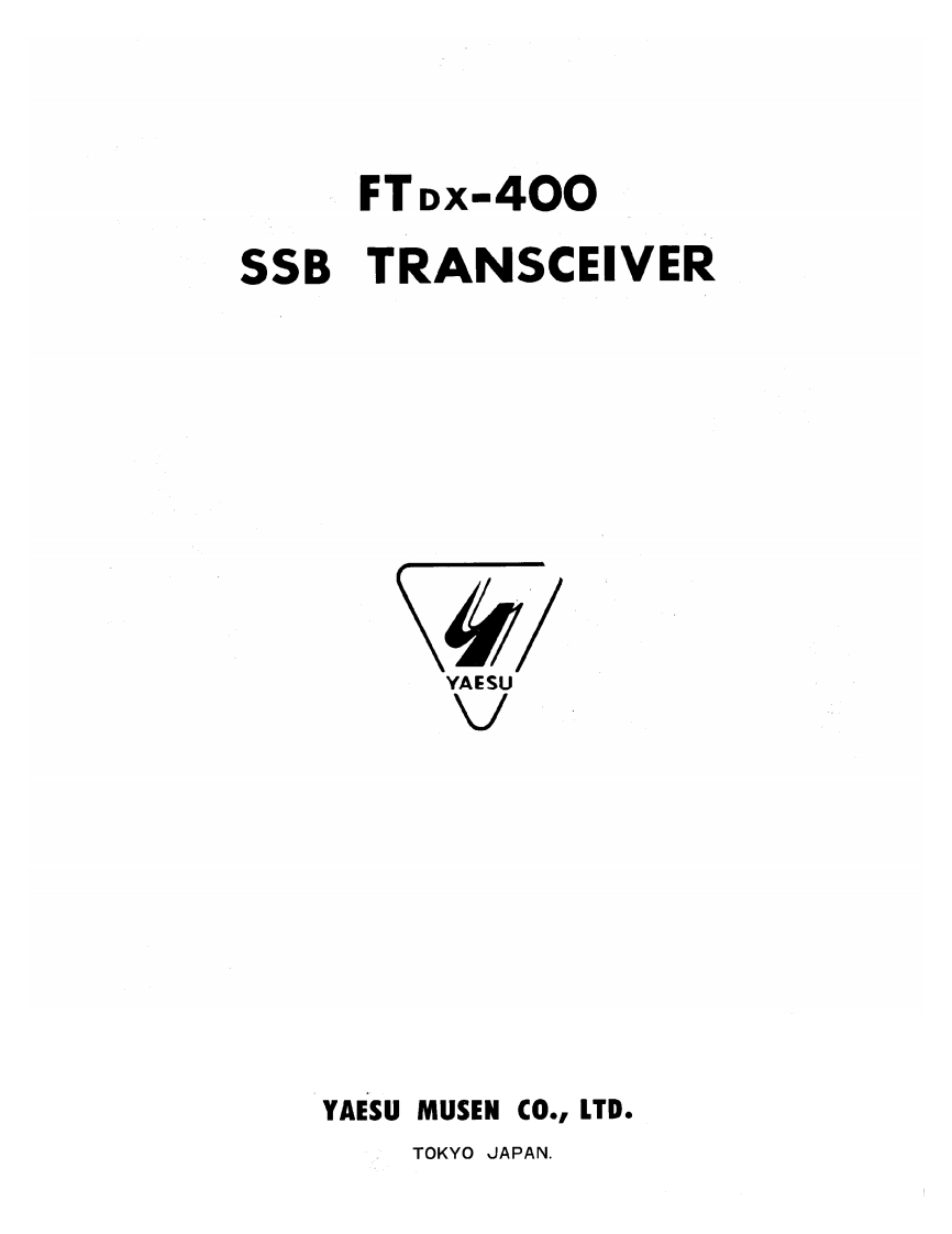 FT-DX400_Manual操作说明书手册-2