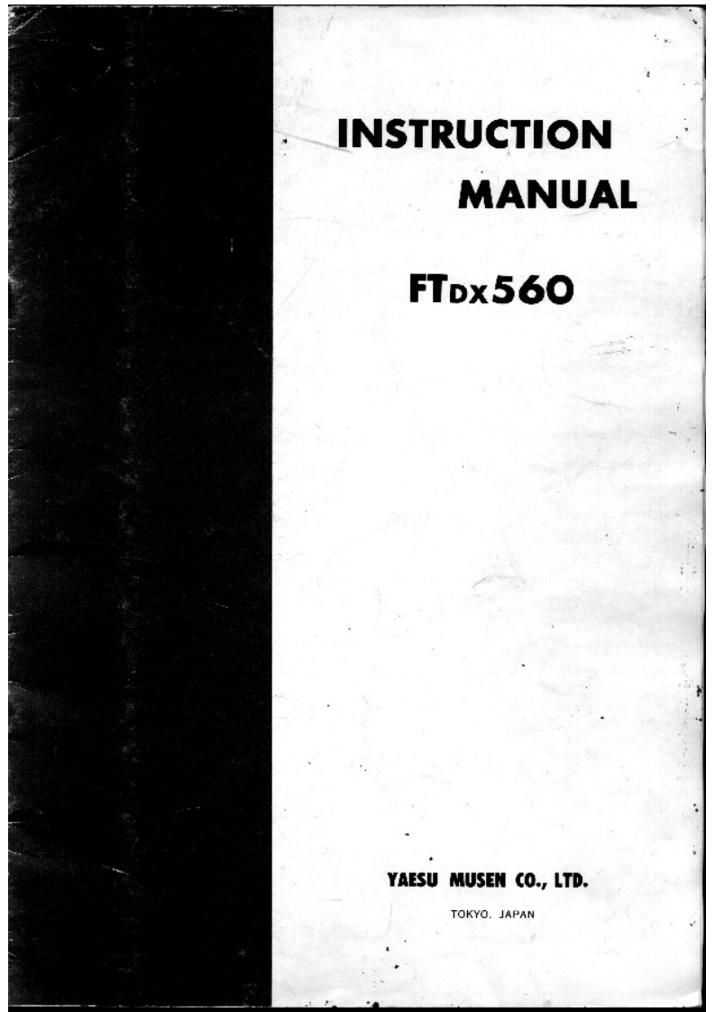 FT-DX650操作说明书手册