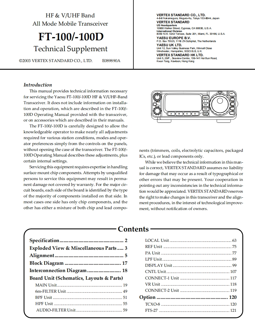 FT100D维修电器原理图手册