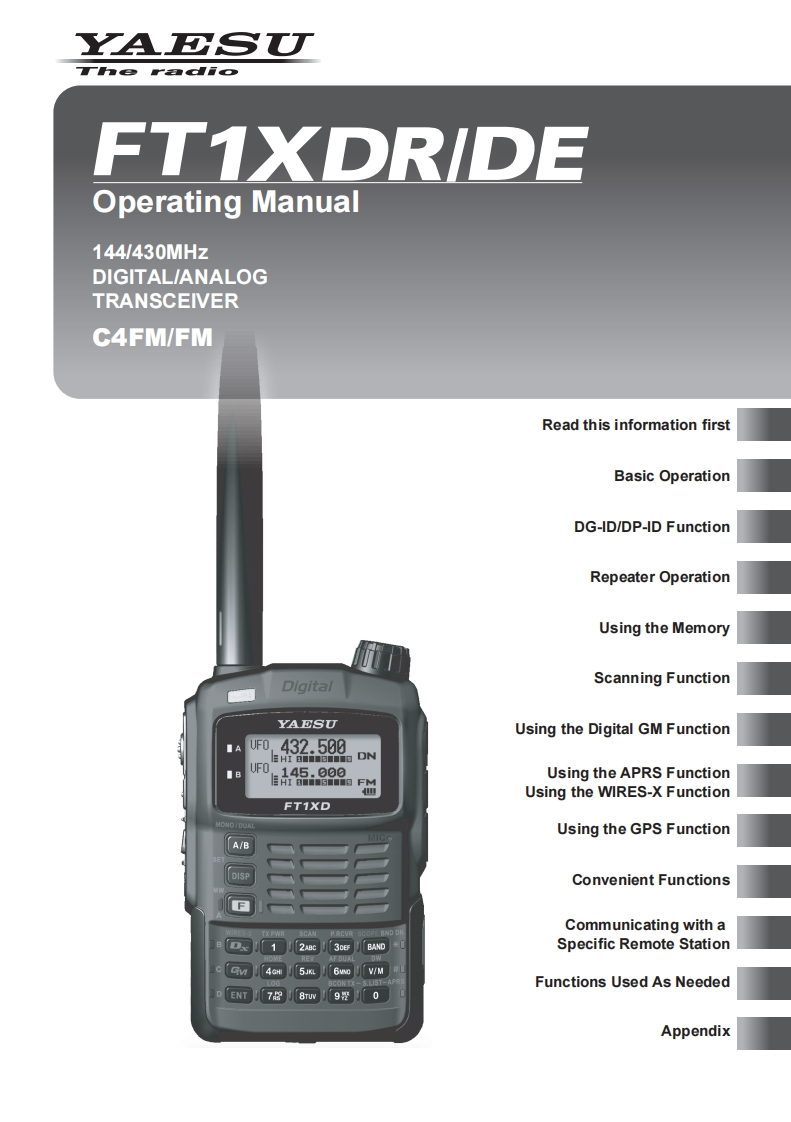 FT1XDR_DE_操作说明书手册_ENG_EH044M210_1607C-BO-1