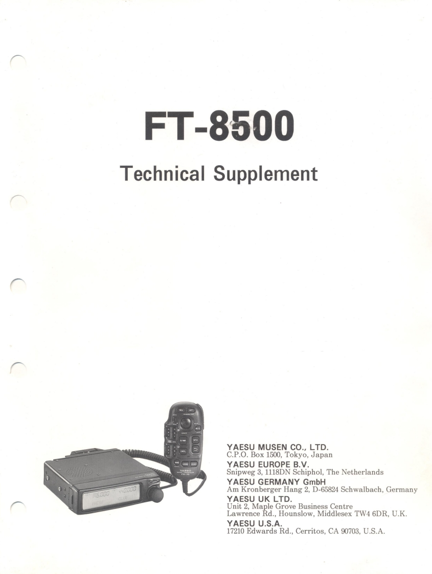 FT8500-维修手册电器原理图-找手册网