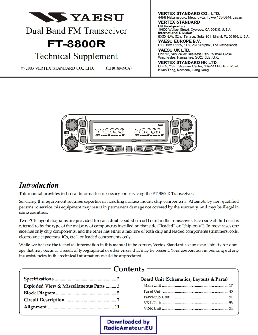 FT8800_维修手册电器原理图